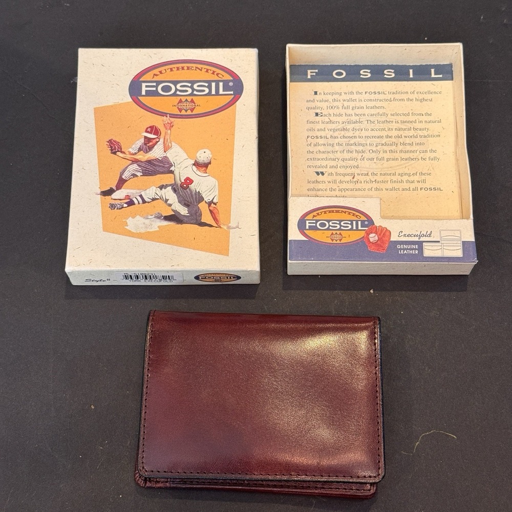 Fossil ML-6508BRN OXFORD Execufold Wallet Brown Leather